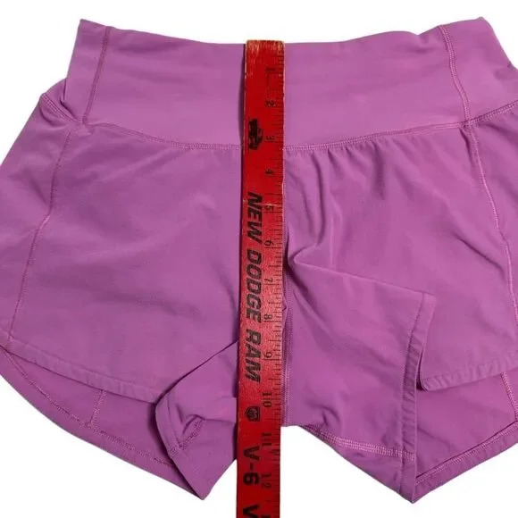 Lululemon Speed Up Short Long 4” Magenta Glow Women’s Size 2 - Picture 6 of 13